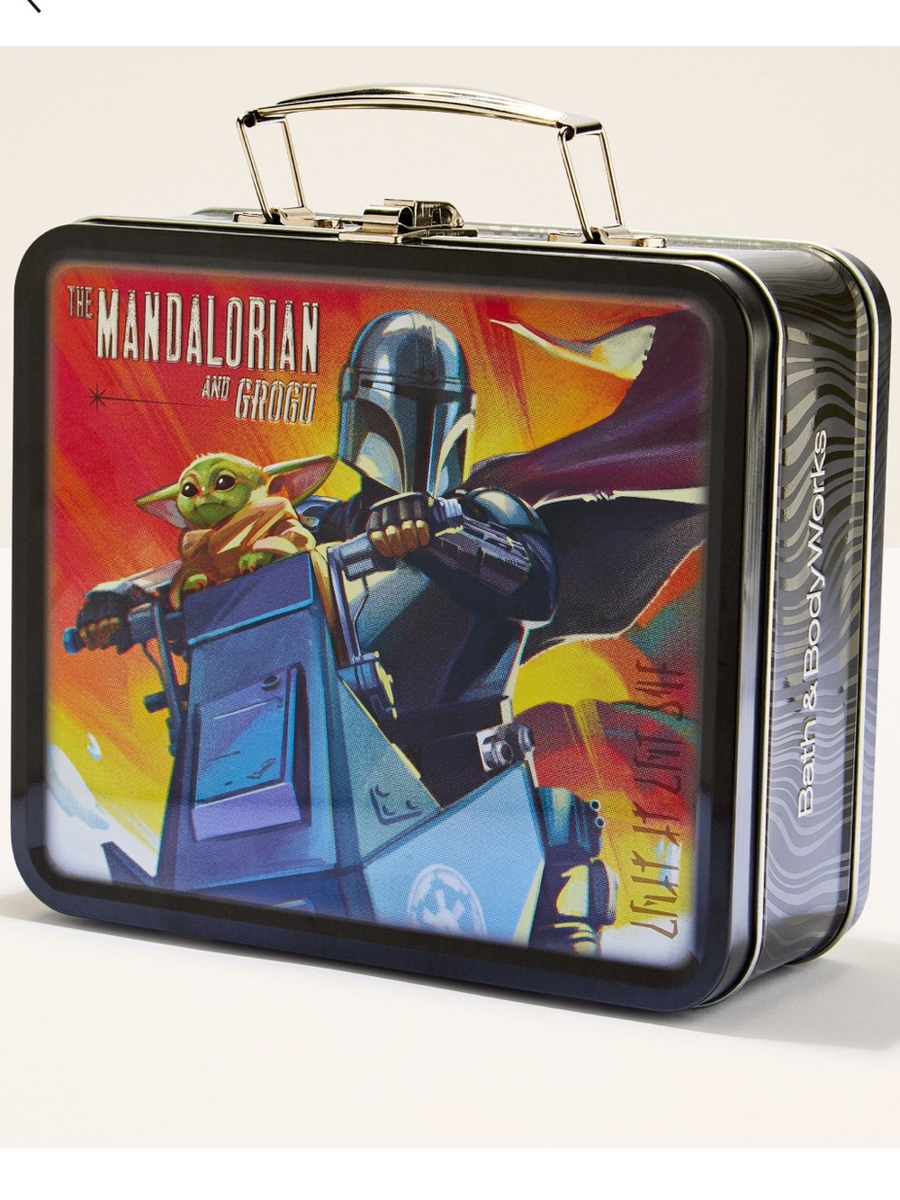 Bath & Body Works Star Wars The Mandalorian Tin - Blue, Red, Yellow, Green